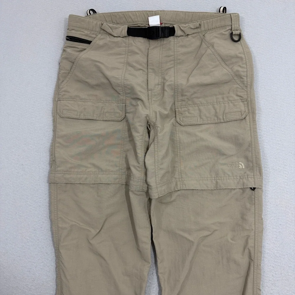 The North Face Pants Men's Large Tan Convertible Zip Off Cargo Hiking Outdoor